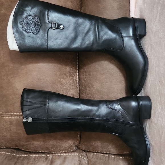EUC! Franco Sarto Clarity Knee High Leather Boots - Picture 2 of 9
